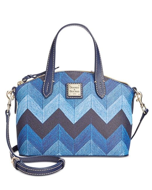 Dooney Bourke Denim Chevron Ruby in Blue Lyst